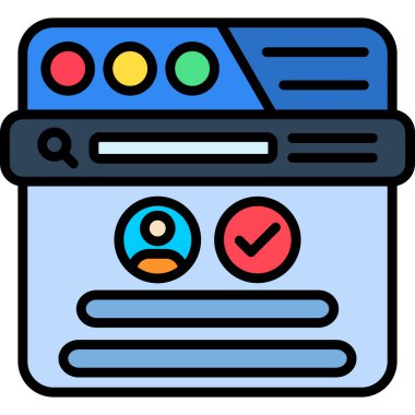 Web simgesi vektör illüstrasyonu