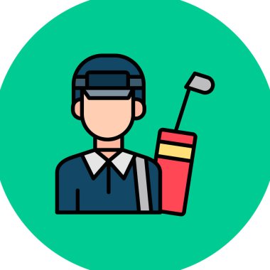golf ikonu vektör illüstrasyonu