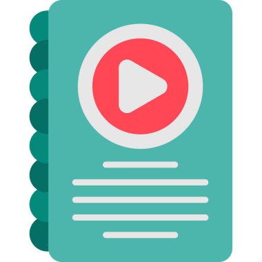 Düz biçimli ses ortamları çokluortam simgesi