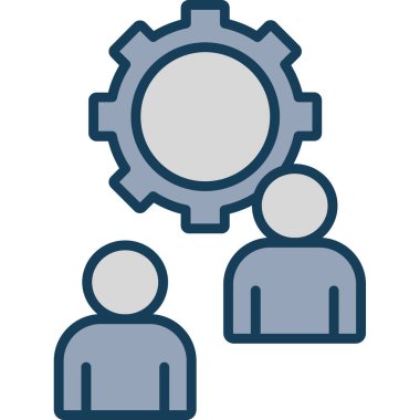 Teçhizattaki insanların vektör simgesi