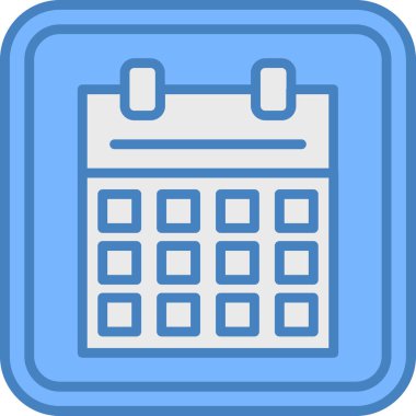 Takvim simgesinin vektör illüstrasyonu