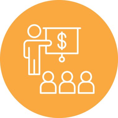 İş konsepti ikonu. Web için fikir konsepti vektör simgelerinin basit çizimi