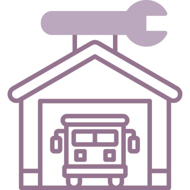 Otobüs. Web simgesi basit illüstrasyon