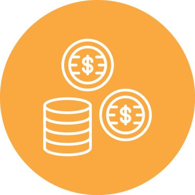 Para simgesinin vektör illüstrasyonu