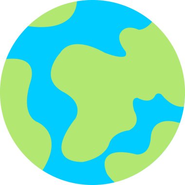 Dünya gezegeni ikonu. vektör illüstrasyonu