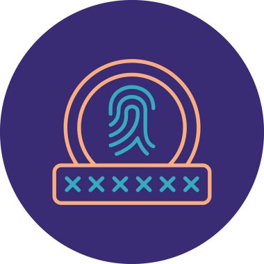 Parmak izi. Web simgesi basit illüstrasyon