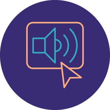 Hoparlör simgesinin vektör illüstrasyonu