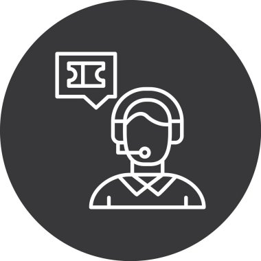 Müşteri desteği ikon vektör illüstrasyonu