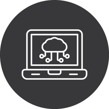 Web sunucu simgesi vektör illüstrasyonu