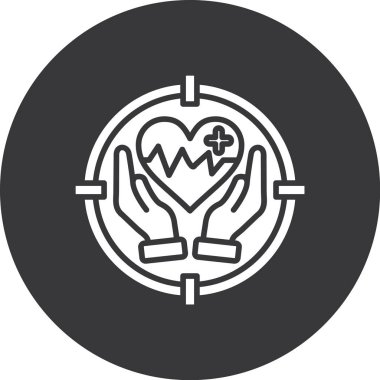 Bir kalp simgesinin vektör illüstrasyonu