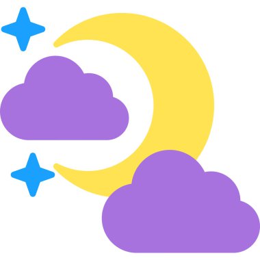 Bulut simgesi vektör illüstrasyonu