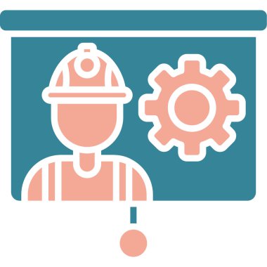 Sanayi inşaat ikonu. vektör illüstrasyonu