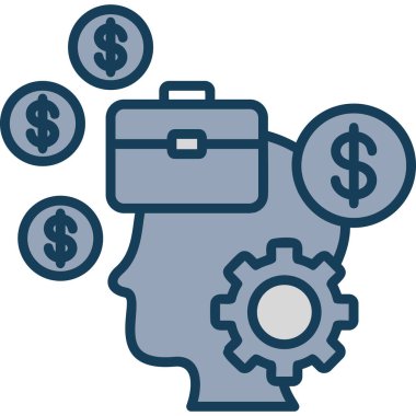 Para yönetimi düz vektör simgesi