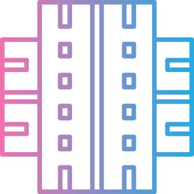 Bina. Web simgesi basit illüstrasyon