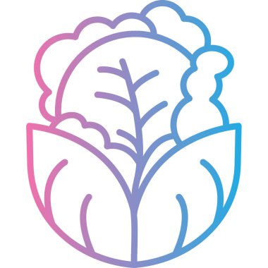 Bir çiçek simgesinin vektör illüstrasyonu