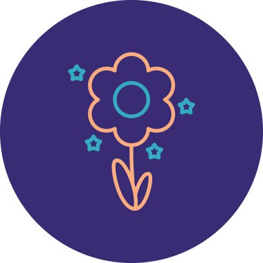 çiçek simgesi vektör illüstrasyonu