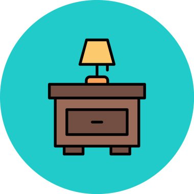 Mobilya. Web simgesi basit illüstrasyon