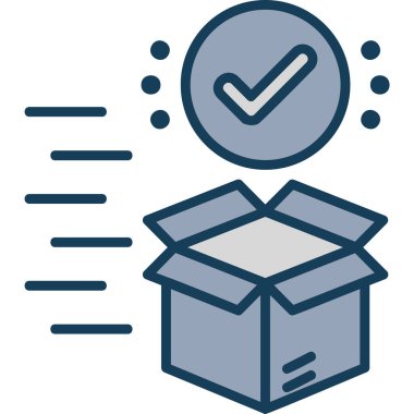 Kutu. Web simgesi basit illüstrasyon