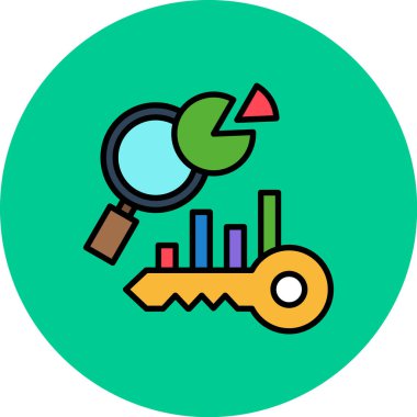 Analiz arama simgesi. vektör illüstrasyonu