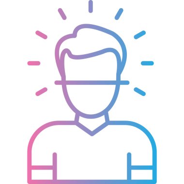 Adamım. Web simgesi basit illüstrasyon