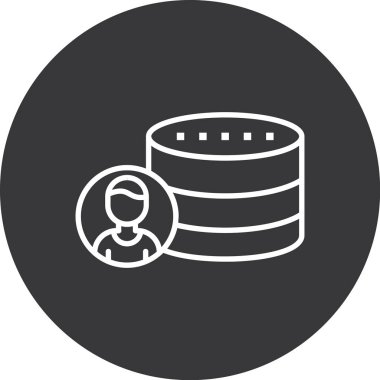 Veri Vektörü Kabartma Simgesi Tasarımı