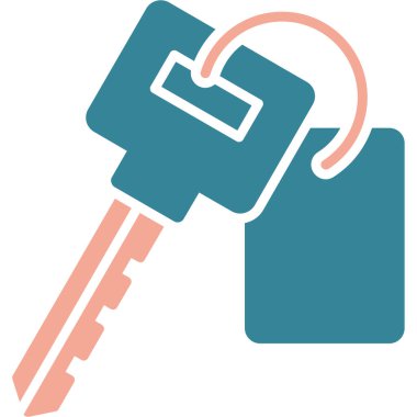 Anahtar simgesi vektör illüstrasyonu