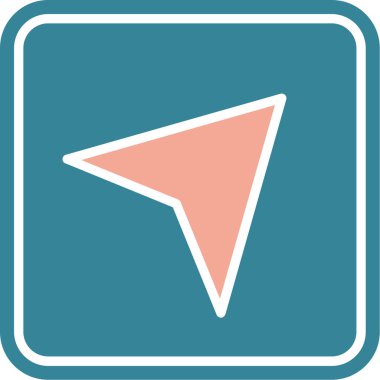 Vektör simgesi bir çerçeve içinde yukarı ok ucu