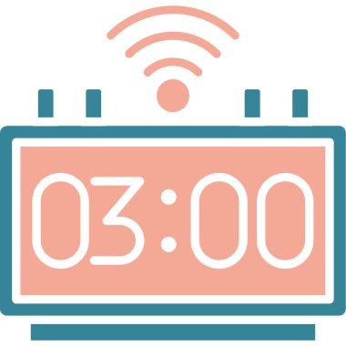 Saat. Web simgesi basit illüstrasyon