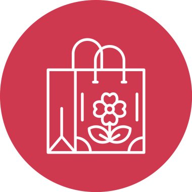 Bir torba simgesinin vektör illüstrasyonu