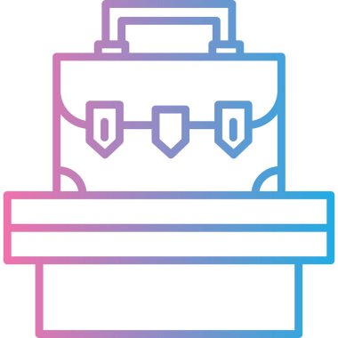 Çanta. Web simgesi basit illüstrasyon