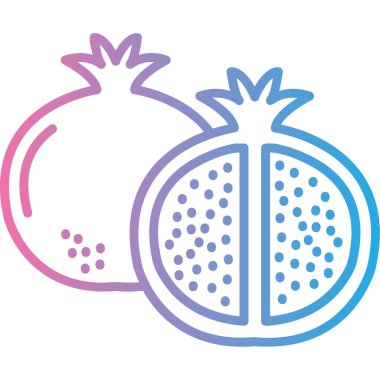 Gıda ve meyve simgesinin vektör illüstrasyonu