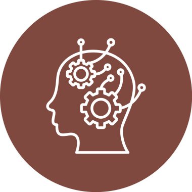 Dişli vektör çizimi olan beyin