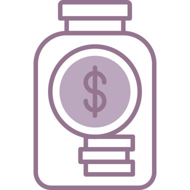 Para çantası. Basit tasarım, resimleme