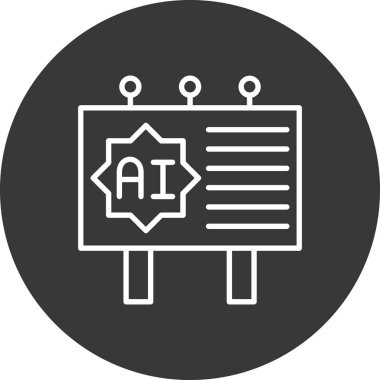 Bir robot simgesinin vektör illüstrasyonu