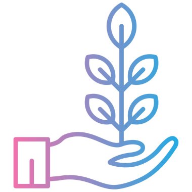 bitki el simgesi vektör illüstrasyon tasarımı