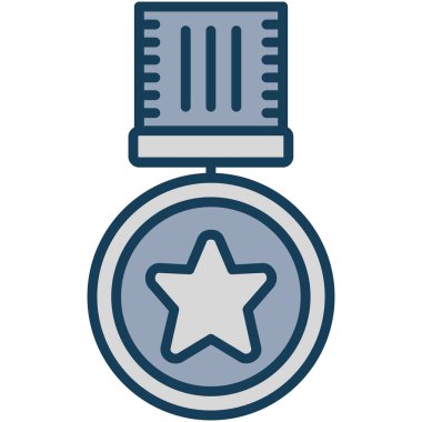 Madalya ikon vektör illüstrasyonu