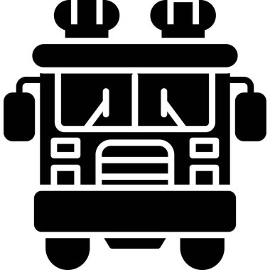 Otobüs. Web simgesi basit illüstrasyon