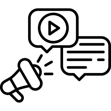 Konuşma kabarcığı vektör çizimi tasarımı ile görüntülü sohbet