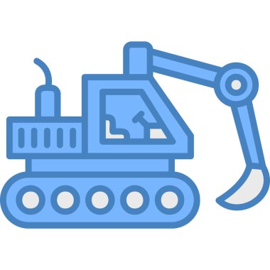 Kazı simgesi, vektör illüstrasyonu basit tasarım