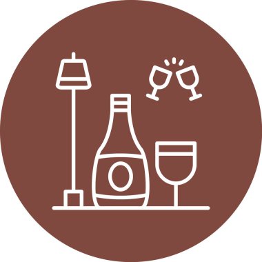 Şarap kadehi. Basit resimleme