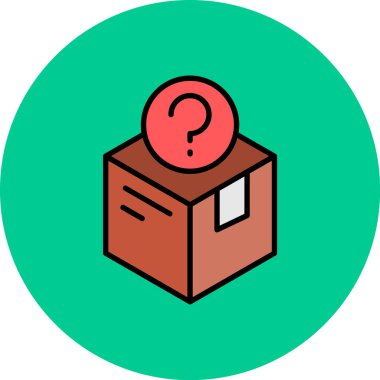 Kutu. Web simgesi basit illüstrasyon