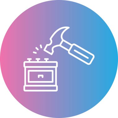 Çekiç ikonu vektör illüstrasyonu