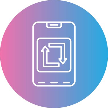 Akıllı telefon simgesinin vektör illüstrasyonu