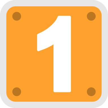 Ticaret düğmelerindeki bir numaralı simge renk vektör biçimini ayarlar. düz biçim turuncu ve gri renktir, düz yuvarlak kare düğme.