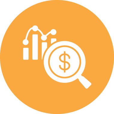 İş büyüme vektör simgesi. biçim düz yuvarlak kare düğme, gri ve sarı sembol, beyaz arkaplan