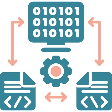 veri analizi düz simge, vektör, illüstrasyon