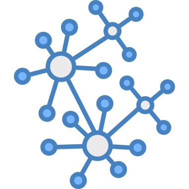 düz biçimli ağ bağlantıları teknoloji simgesi