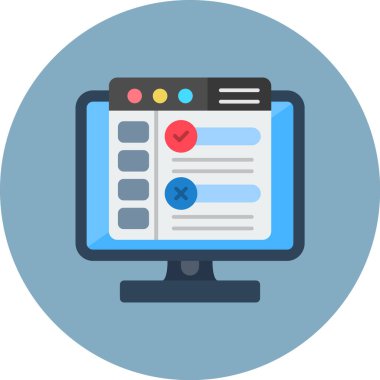 iş web renk vektörü simgesi