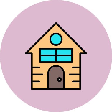 Ev. Web simgesi basit illüstrasyon