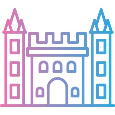 Şato. Web simgesi basit illüstrasyon